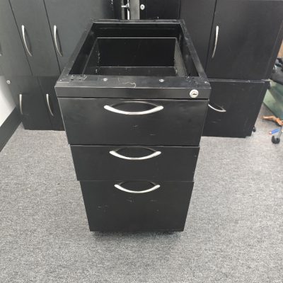 3 Drawer Under Desk File Cabinet Hanging Pedestal Mount Office Storage Cabinet
