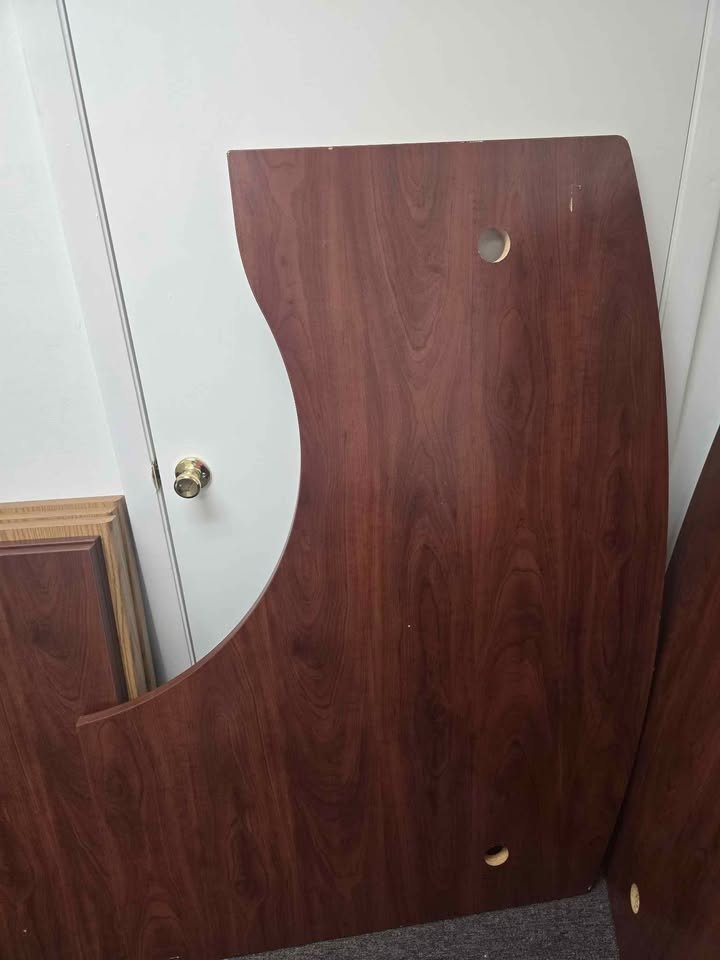 Curved Corner Desk Top Boards Wood Grain 59x42